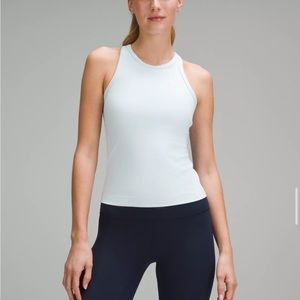Lululemon align waist length racer back Tank top. Color: Sheer blue size:4